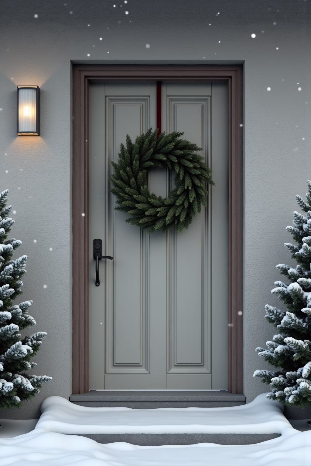 adventsdeko draussen eingang outline 8