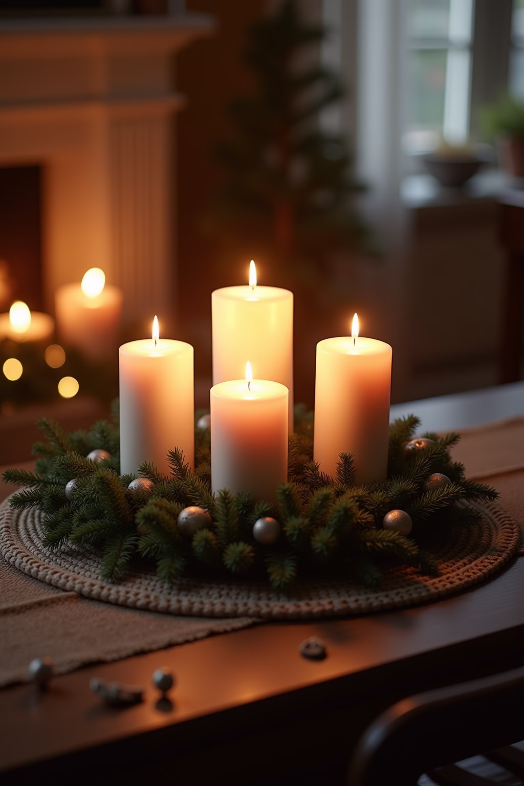 adventsgestecke ideen modern outline 2