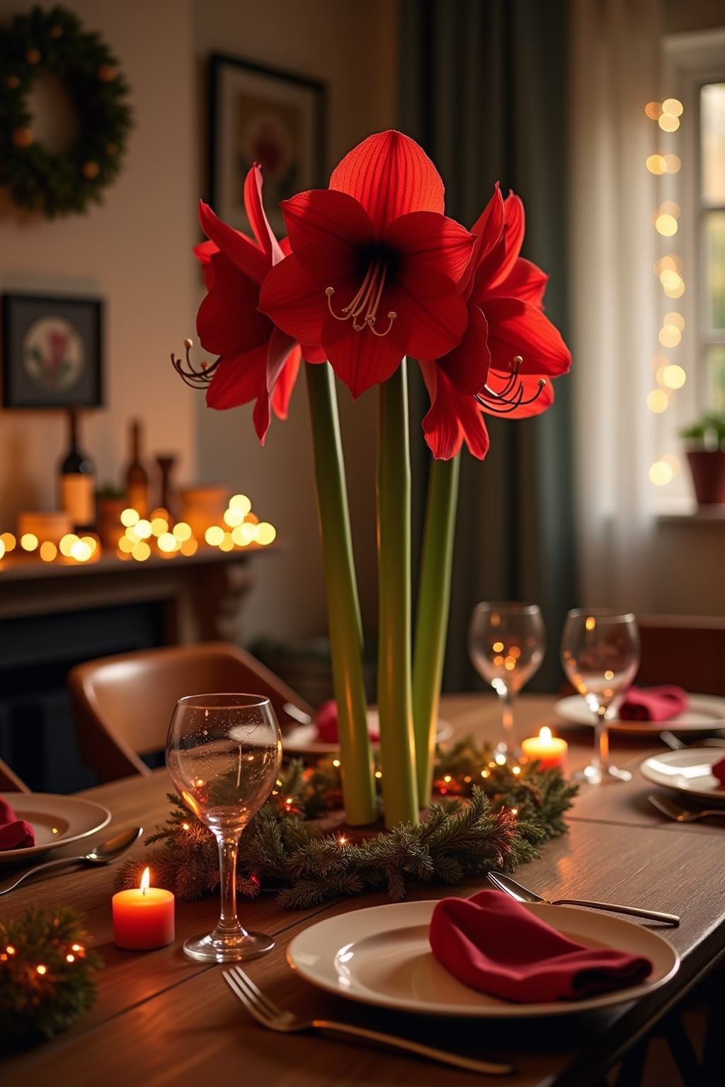 amarilis deko weihnachten outline 1