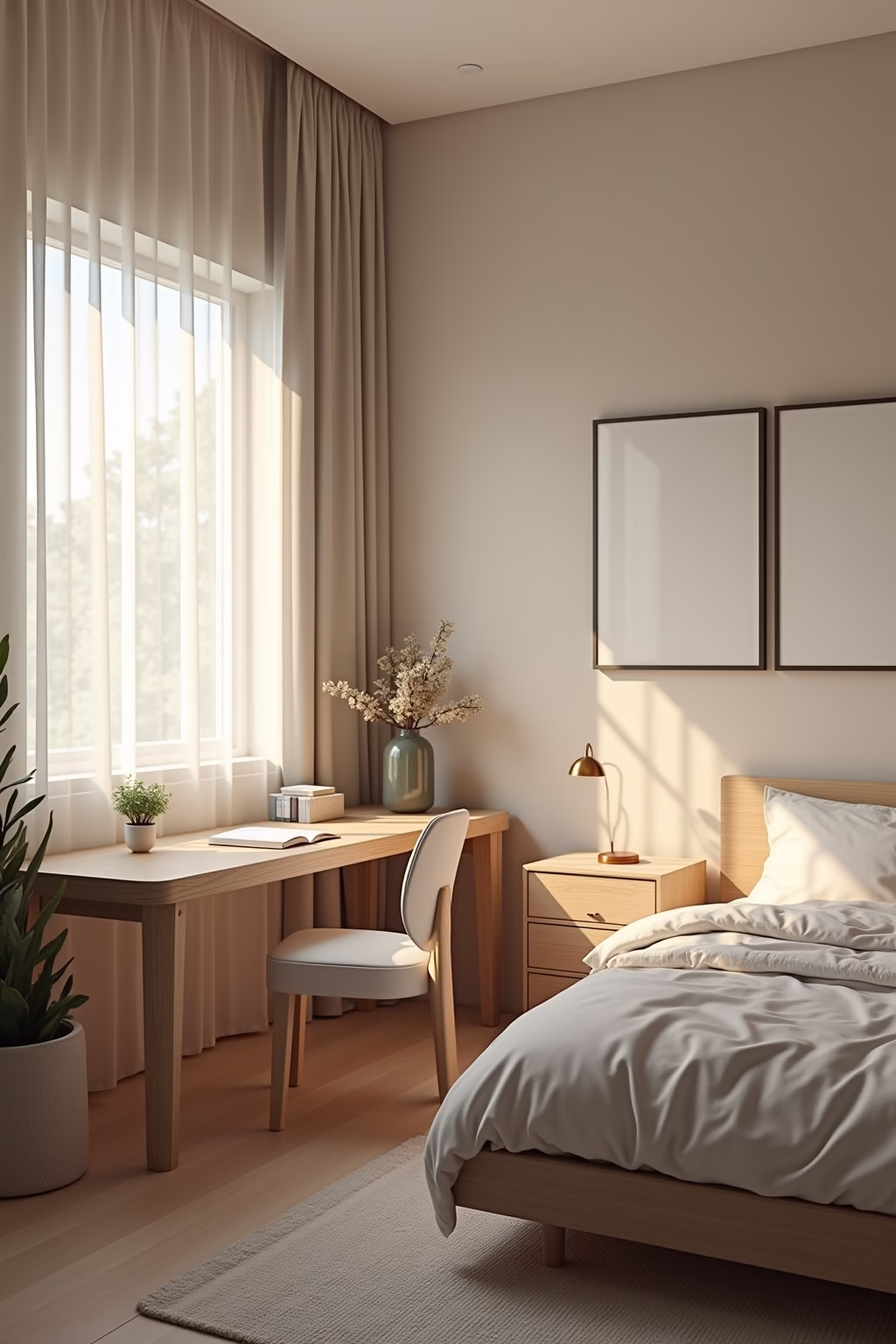 arbeitsplatz im schlafzimmer integrieren outline 8