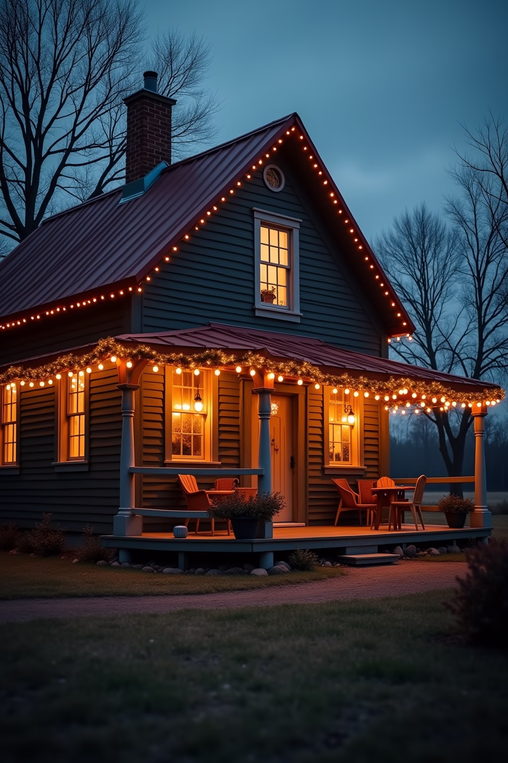 bauernhaus weihnachten outline 3