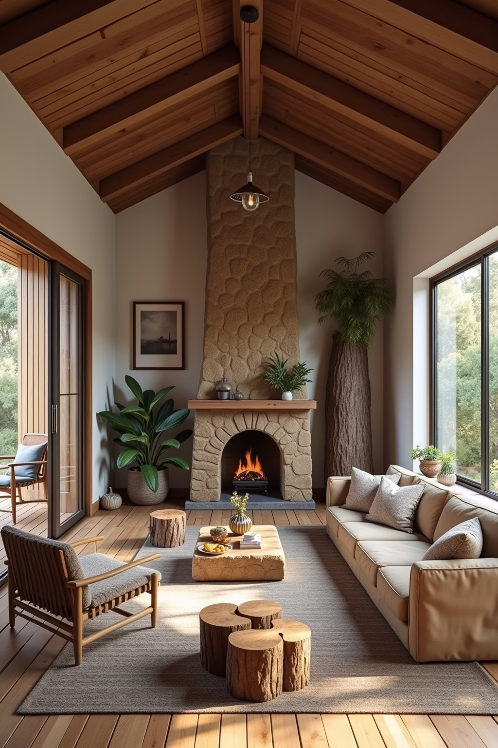 8 Baumstamm Deko Ideen für ein natürliches Zuhause 19 baumstamm deko outline 7