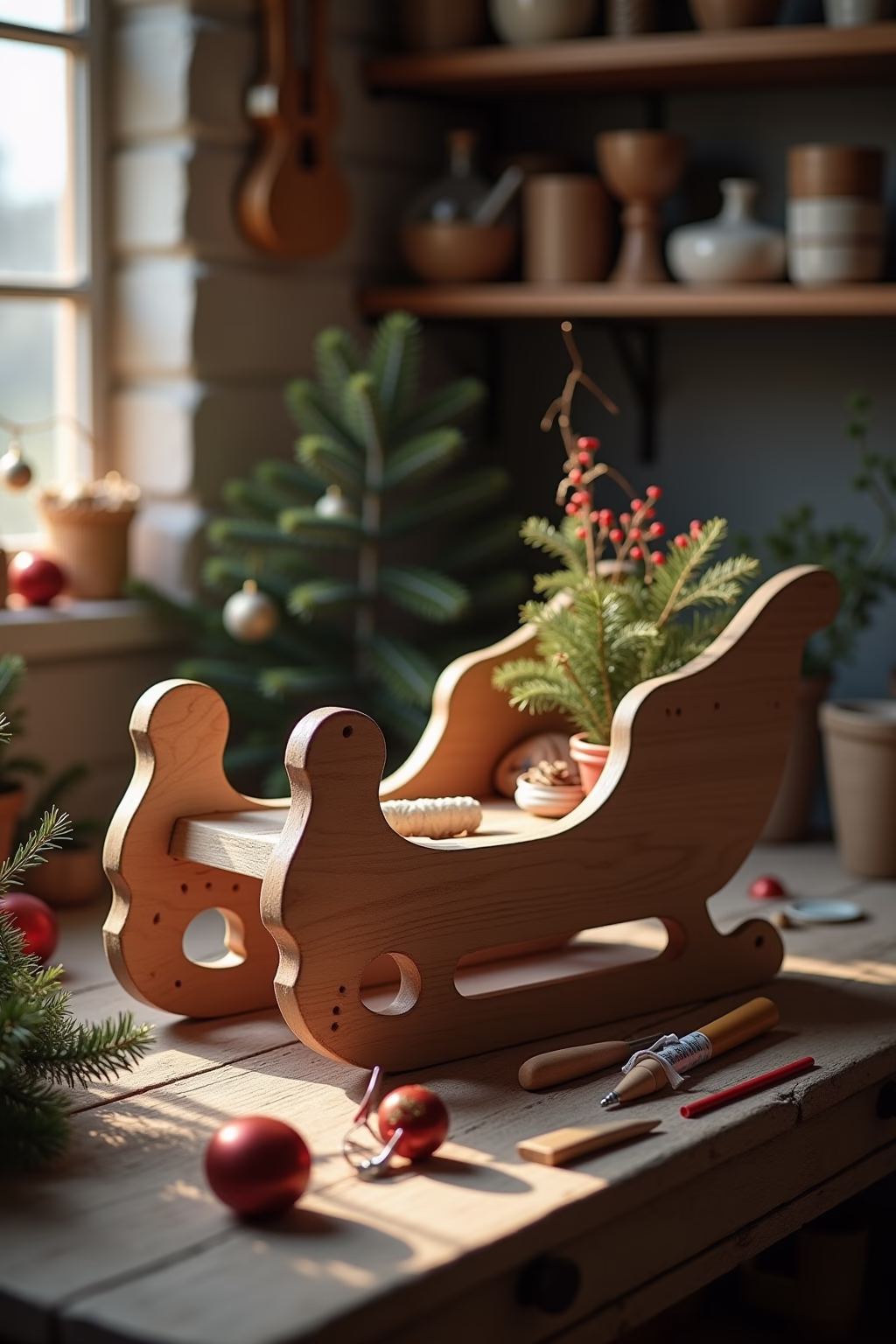 deko schlitten outline 4