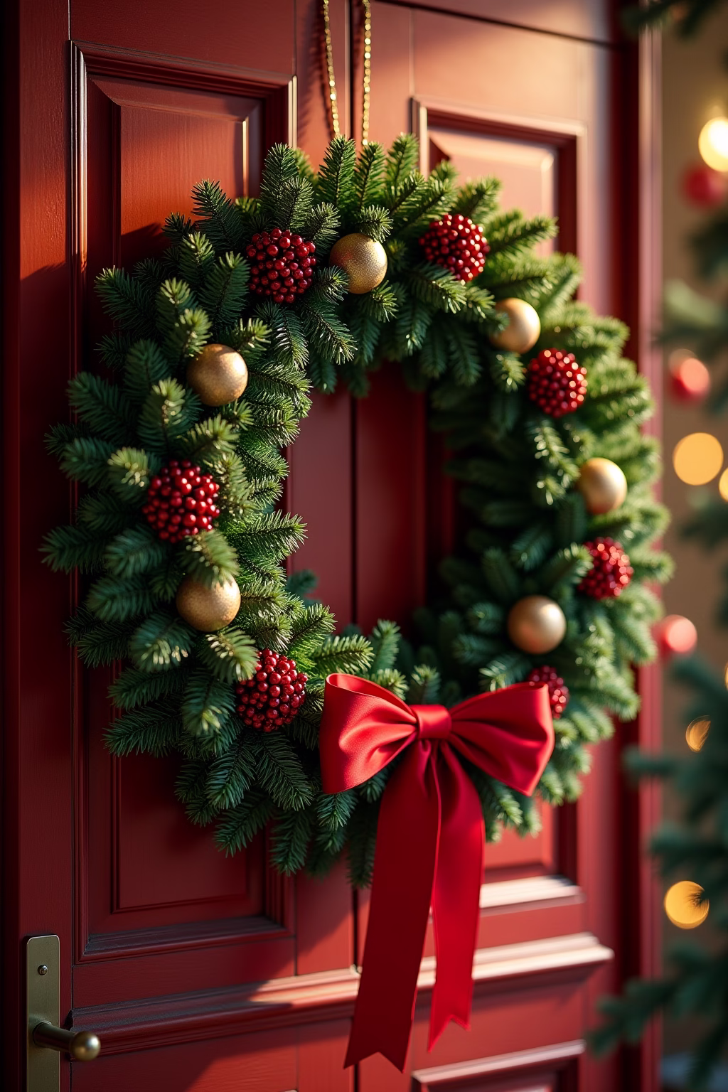 deko weihnachten tuerkranz outline 2