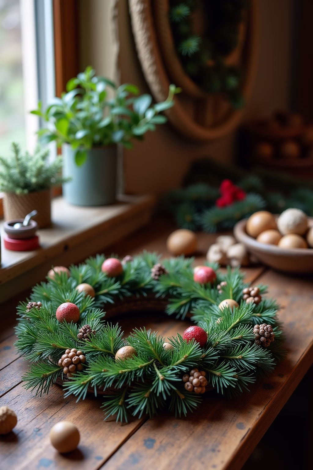 deko weihnachten tuerkranz outline 3