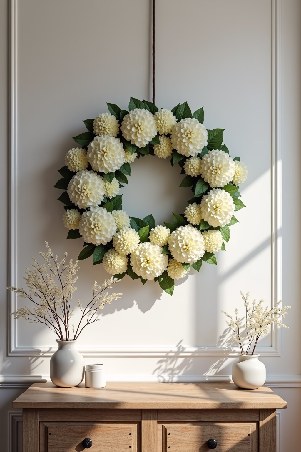 einfache deko mit hortensien outline 5