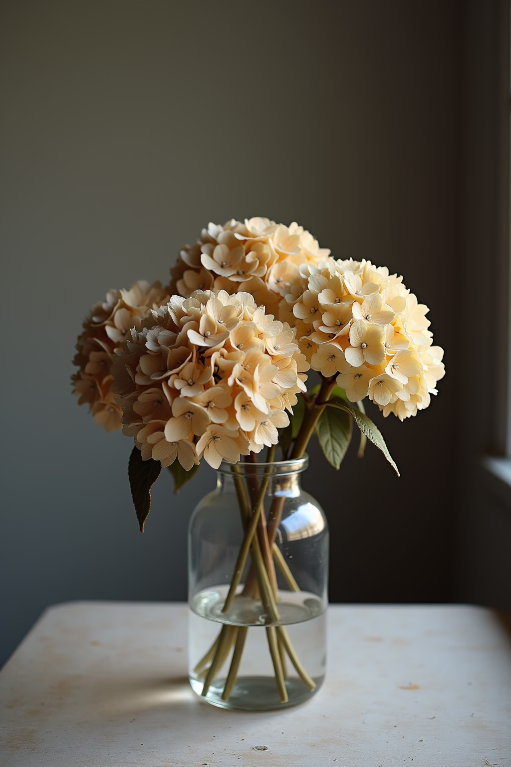 einfache deko mit hortensien outline 6