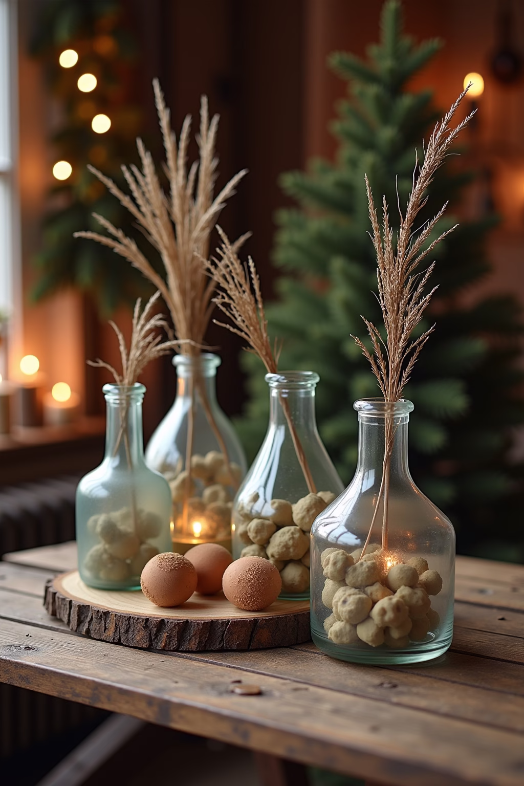 8 Glasvasen dekorieren für Weihnachten - Festliche Ideen 39 glasvasen dekorieren weihnachten outline 7
