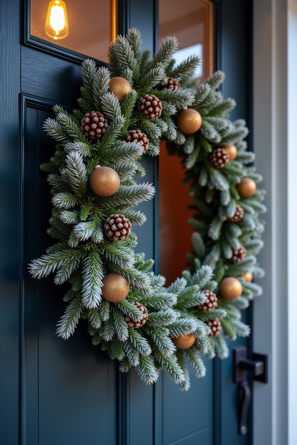 haustuer weihnachtsdekoration outline 4