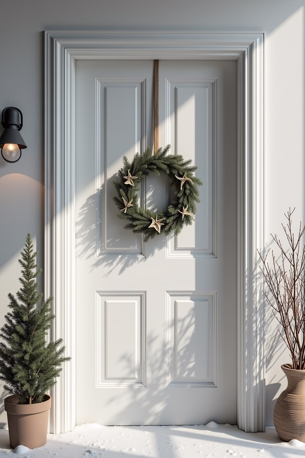 8 Haustür Weihnachtsdekorationen für festlichen Glanz 36 haustuer weihnachtsdekoration outline 7