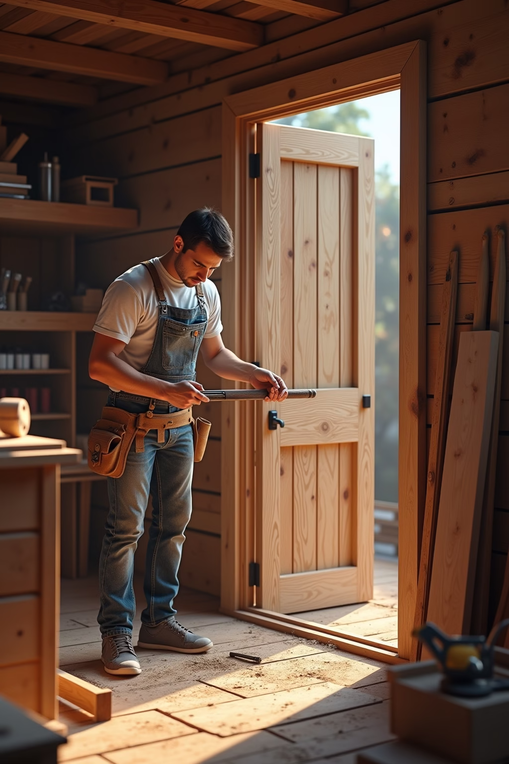 holztuer selber bauen outline 5