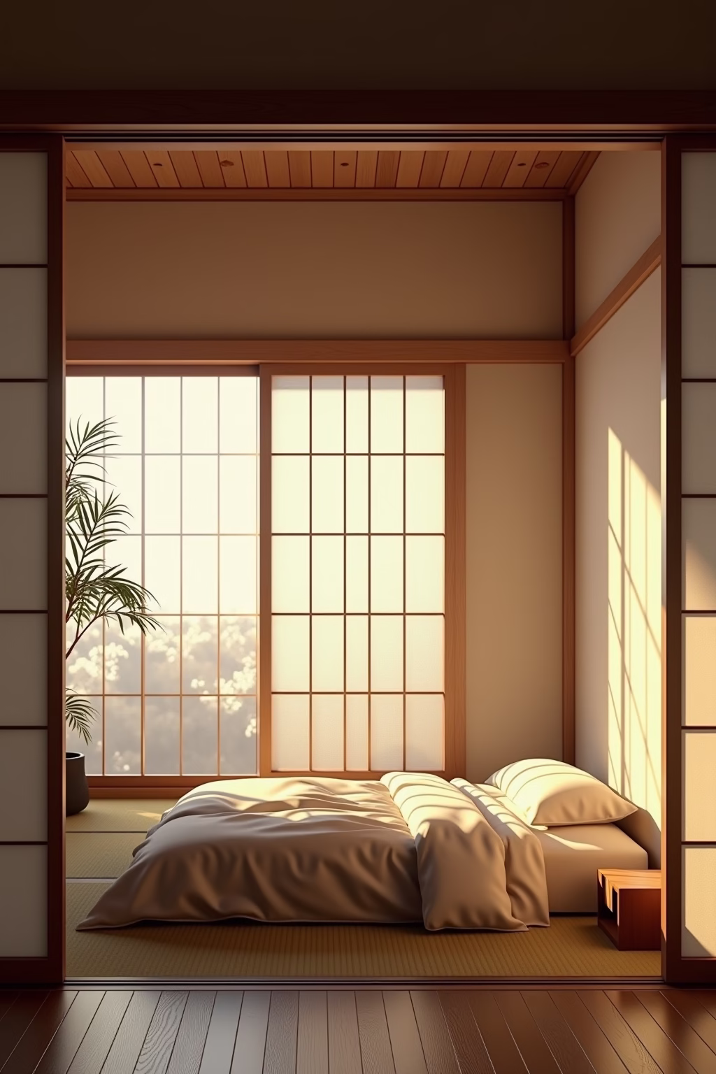 japanisches schlafzimmer outline 7