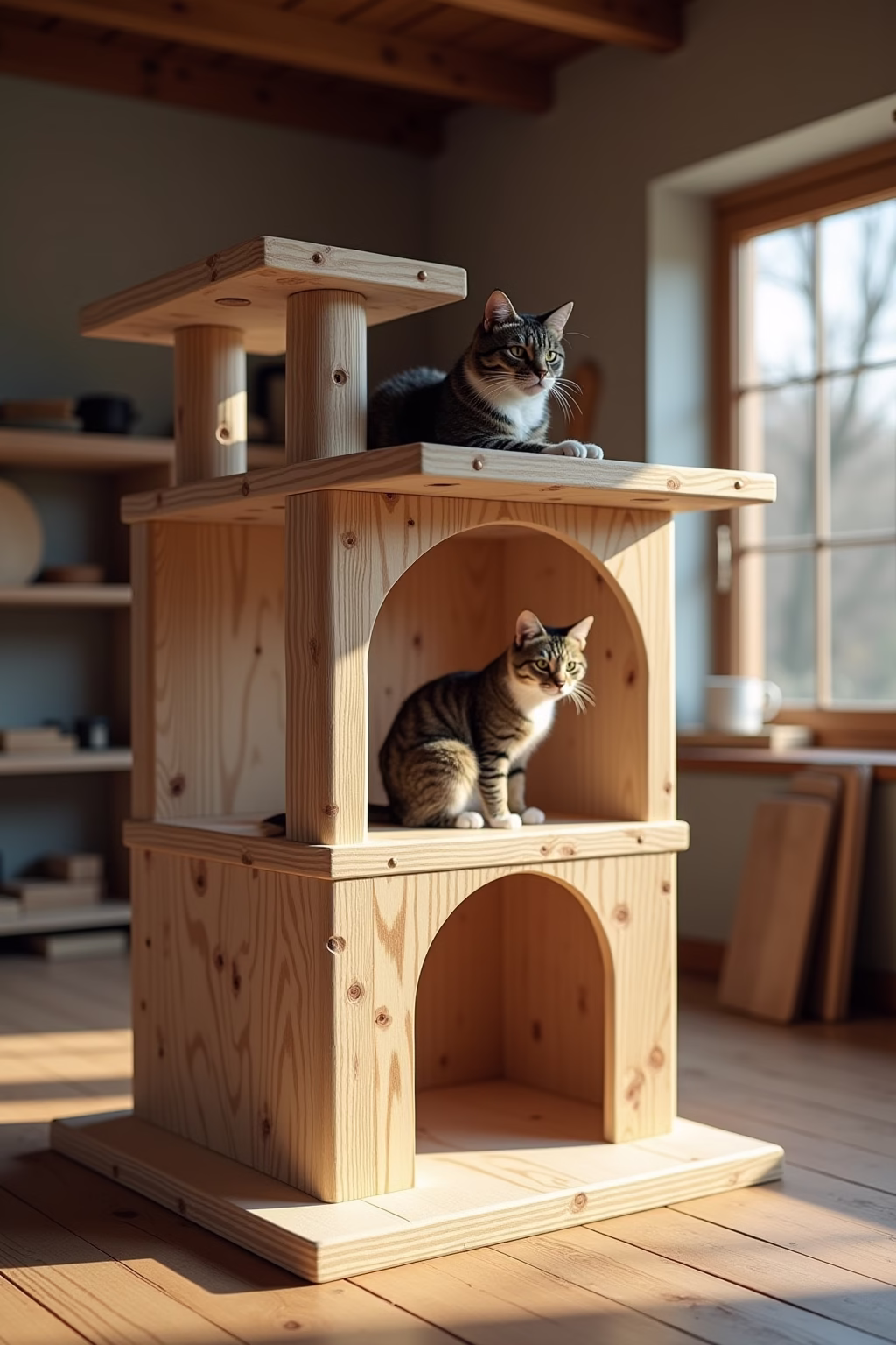 kratzbaum selber bauen outline 1