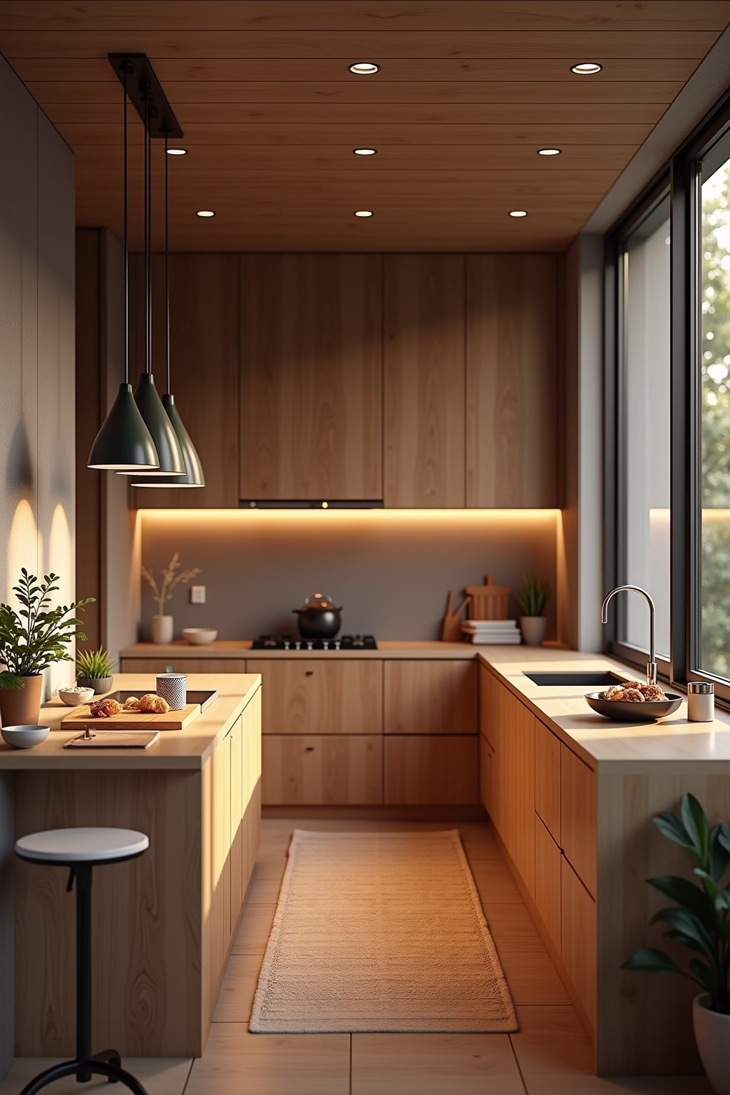 8 küche holz modern Designs für urbane Häuser 15 kueche holz modern outline 3