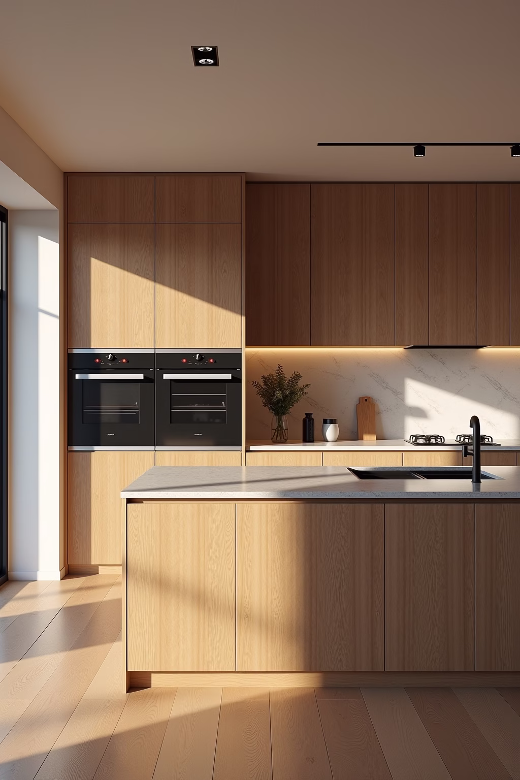 kueche holz modern outline 5