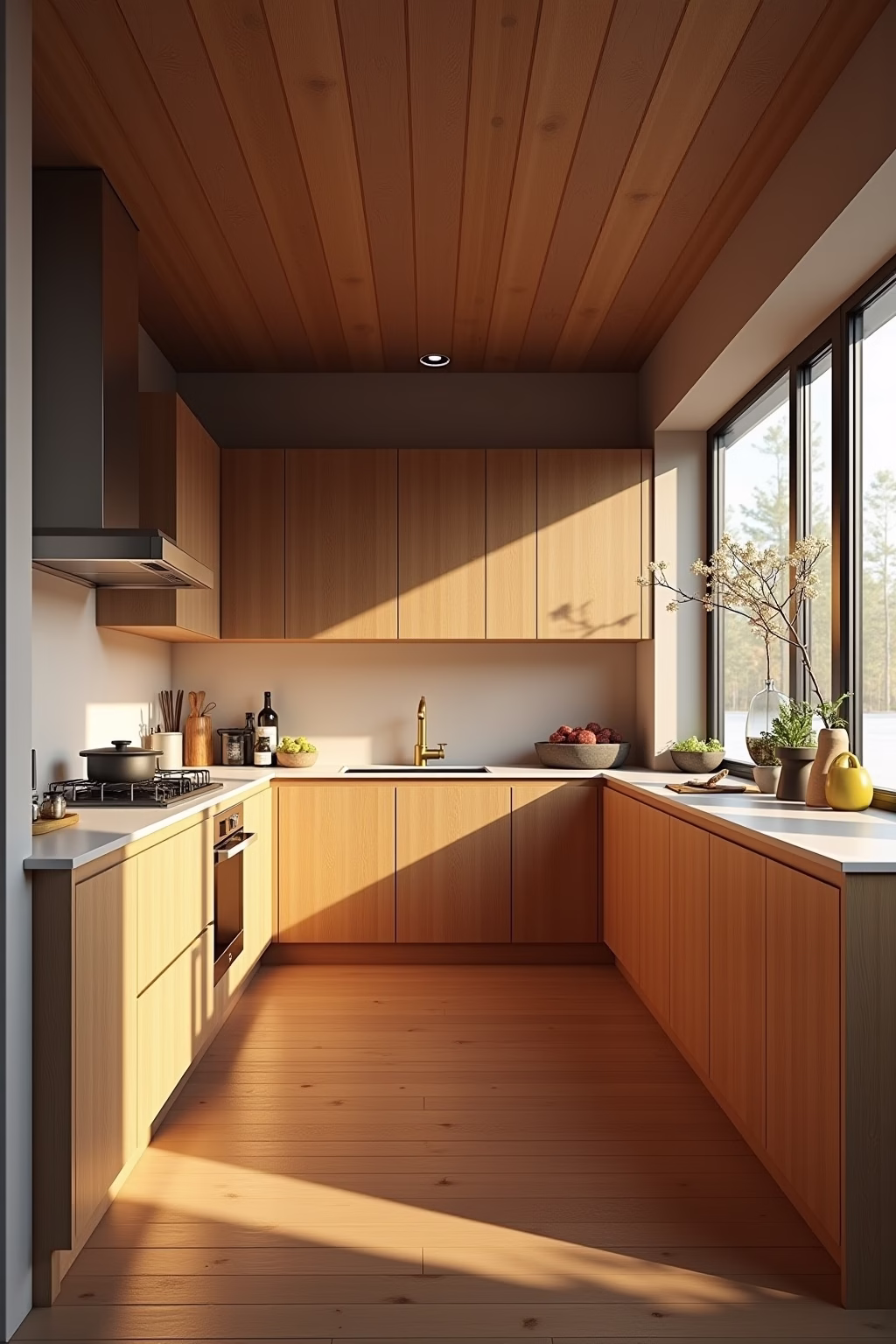 8 küche holz modern Designs für urbane Häuser 19 kueche holz modern outline 7