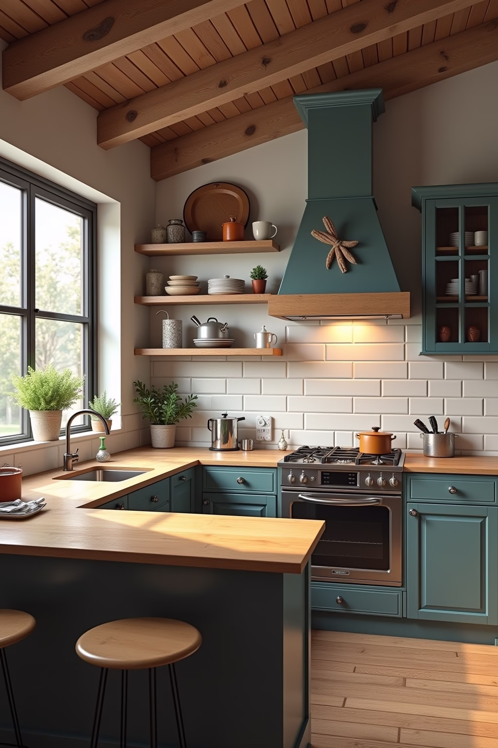 kueche landhaus modern outline 8