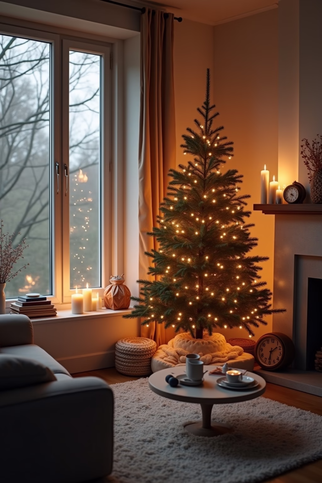 moderne weihnachtsdekoration outline 1