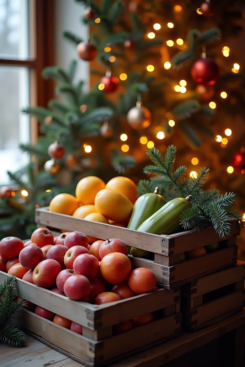 obstkisten deko weihnachten outline 1