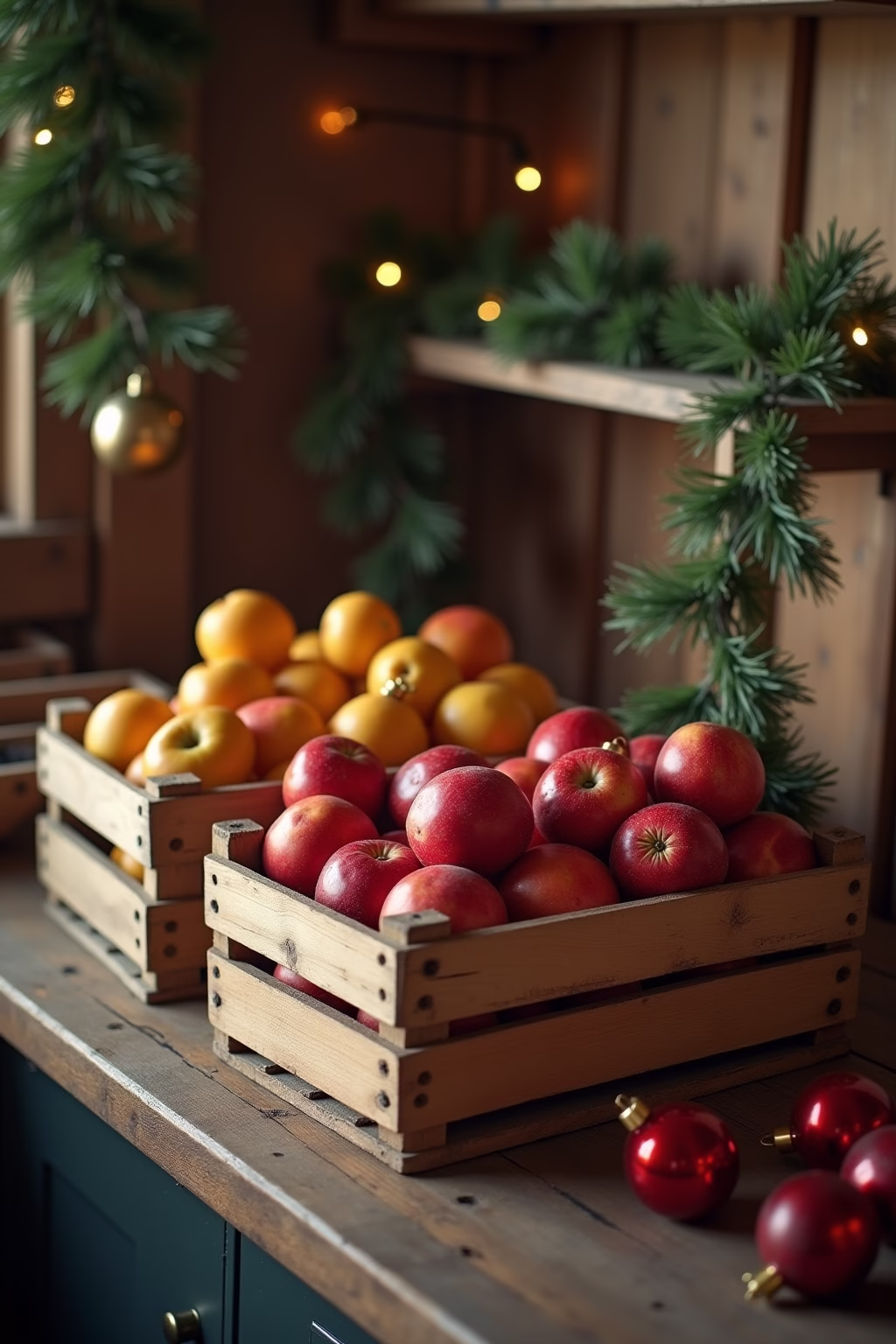 obstkisten deko weihnachten outline 2