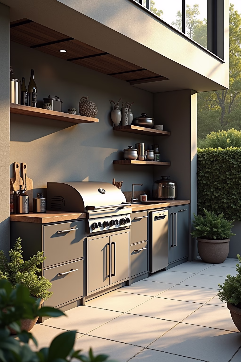 outdoor grill kueche outline 1