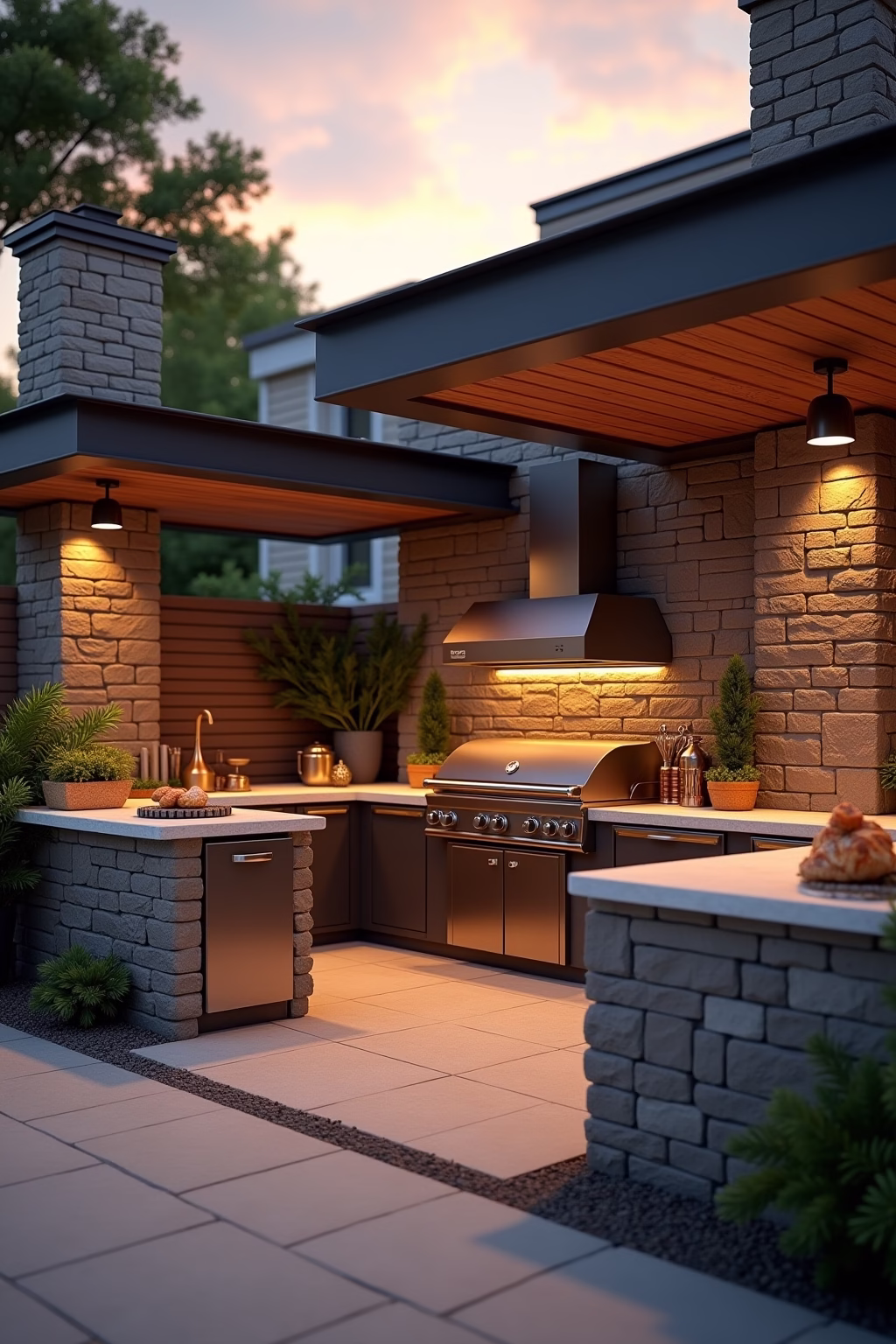 outdoor grill kueche outline 5