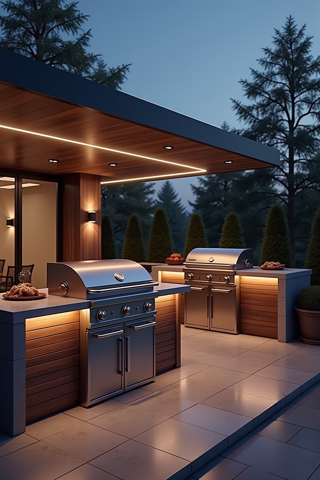 outdoor grill kueche outline 8