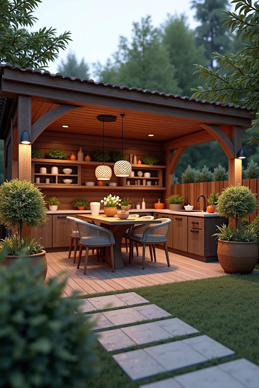 outdoor kueche selber bauen ideen outline 6