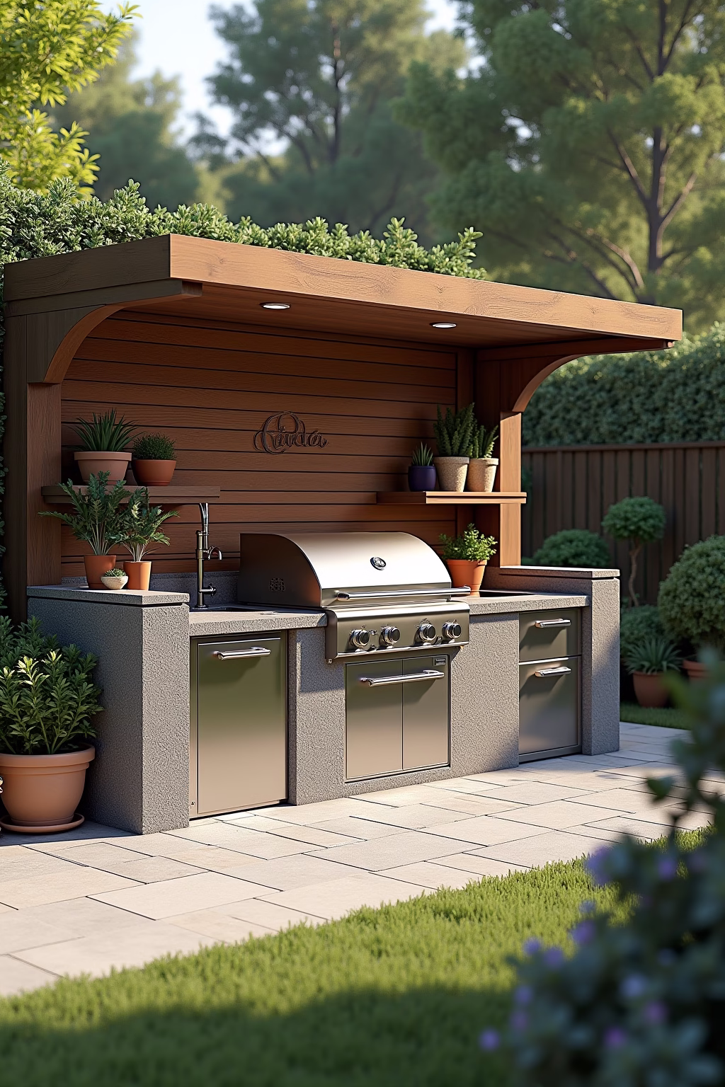 8 Outdoor Küchen Ideen für einen perfekten Sommer 15 outdoor kuechen ideen outline 3