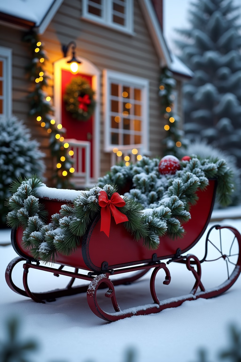 8 Schlitten Deko Weihnachten Draussen Ideen für Zuhause 26 schlitten deko weihnachten draussen outline 7