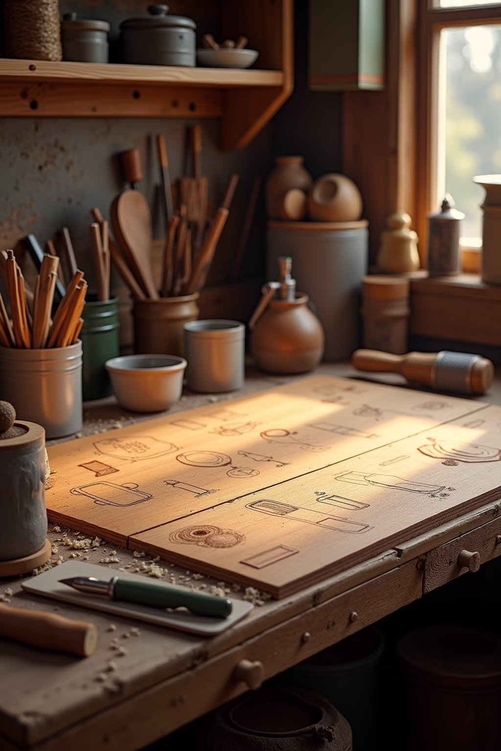 schreibtisch selber bauen outline 5