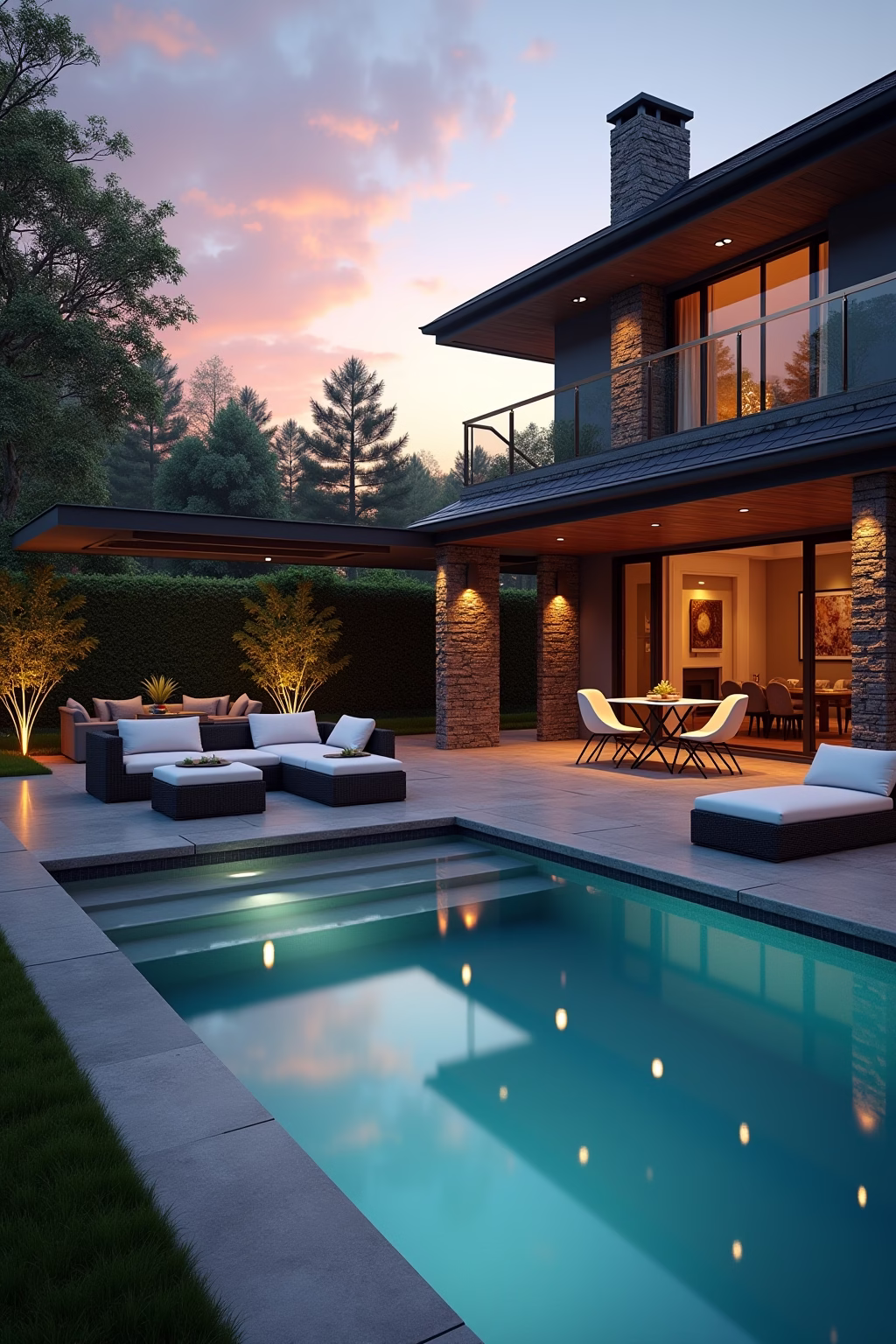 terrasse mit pool outline 1