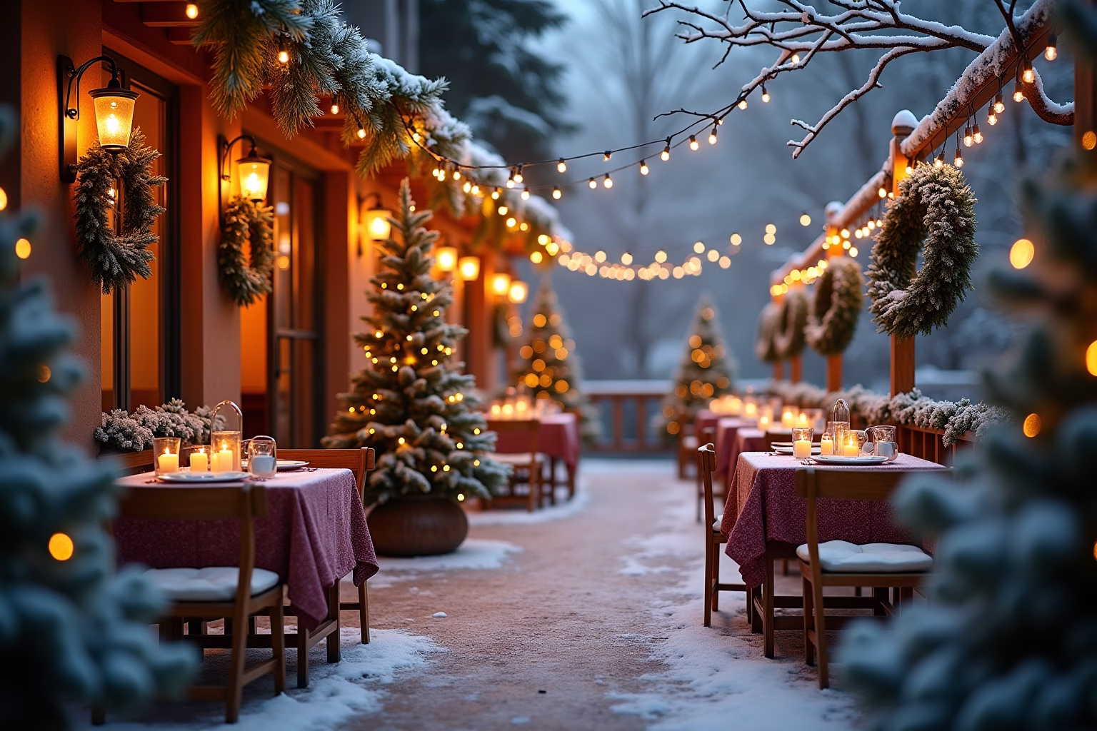 terrasse weihnachtlich dekorieren-Titel