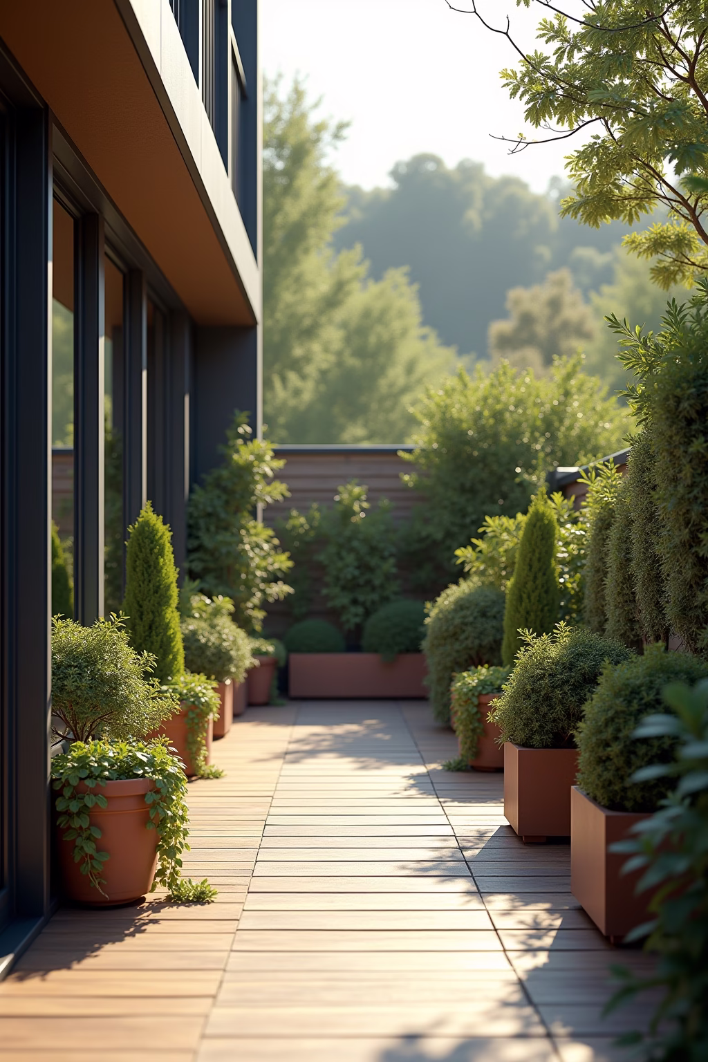 terrassenumrandung pflanzen outline 6