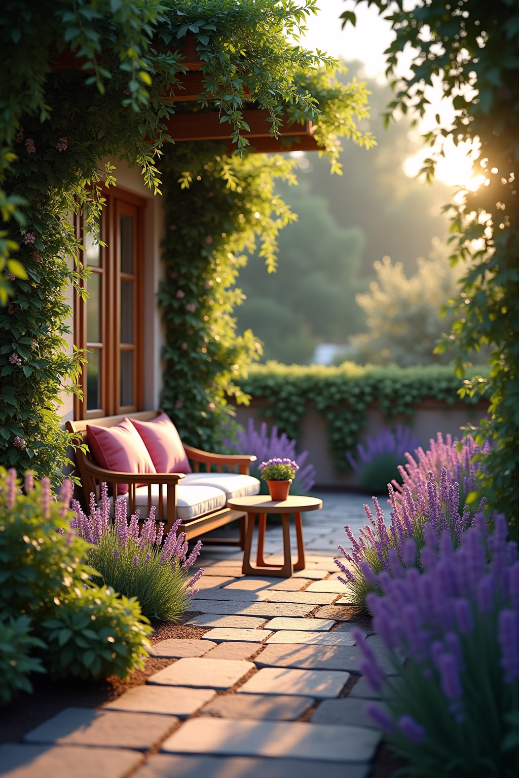 terrassenumrandung pflanzen outline 8