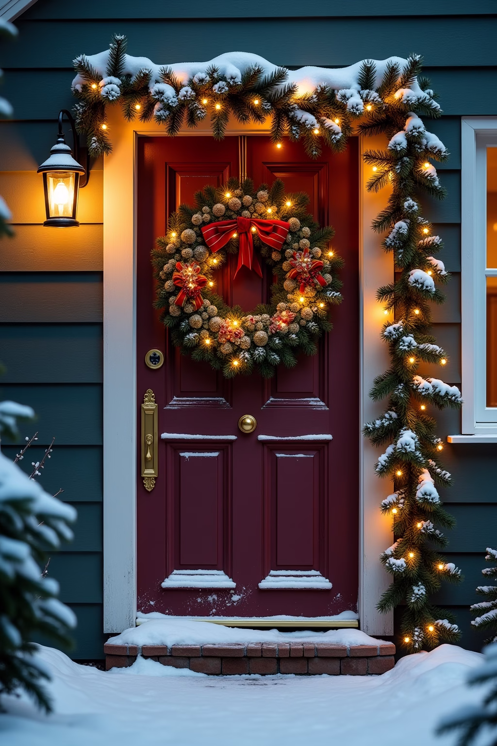 tuerdekoration weihnachten outline 1