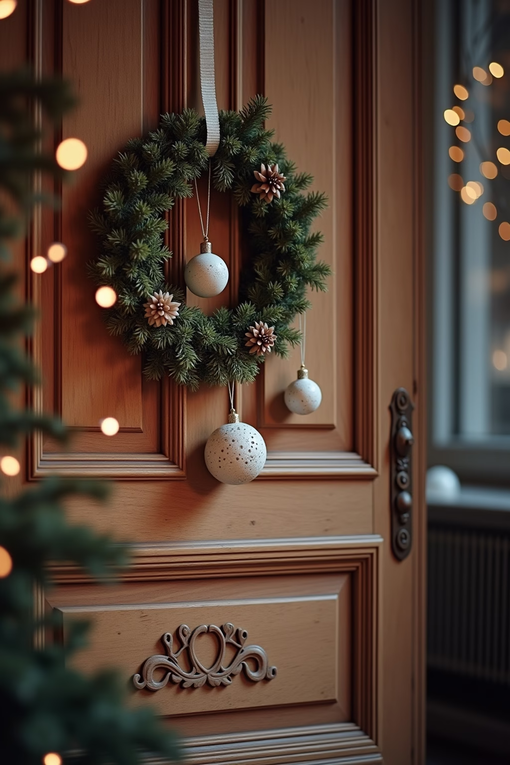 8 Türdekoration Weihnachten Ideen für festlichen Glanz 21 tuerdekoration weihnachten outline 3