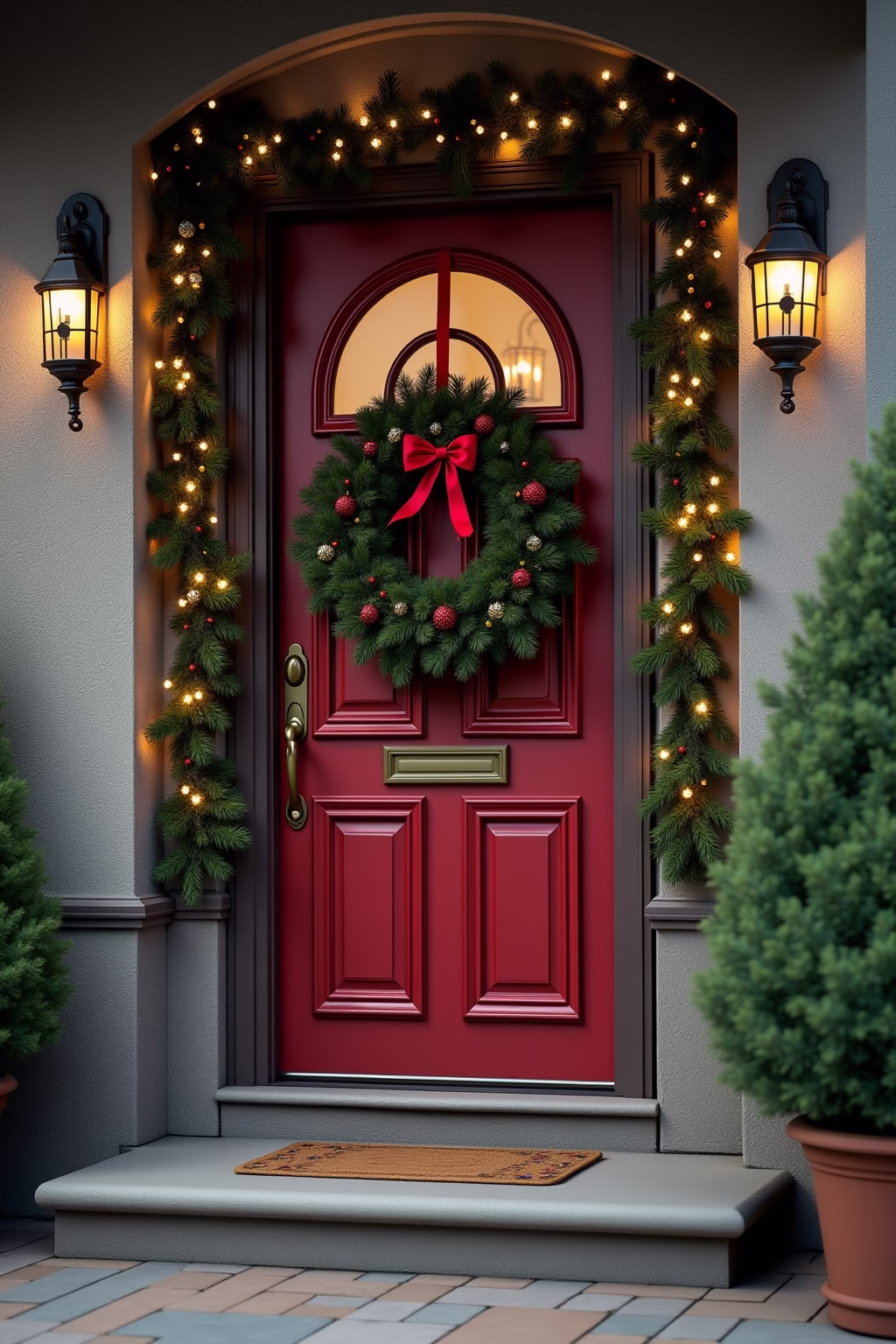 8 Türdekoration Weihnachten Ideen für festlichen Glanz 30 tuerdekoration weihnachten outline 7