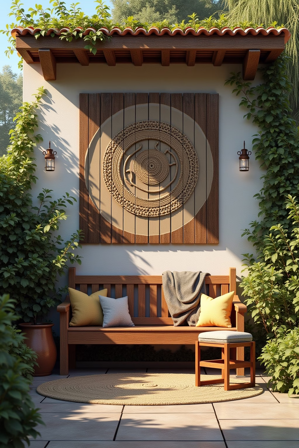 8 Wanddeko Ideen für deine Terrasse im Freien 15 wanddeko terrasse outline 3