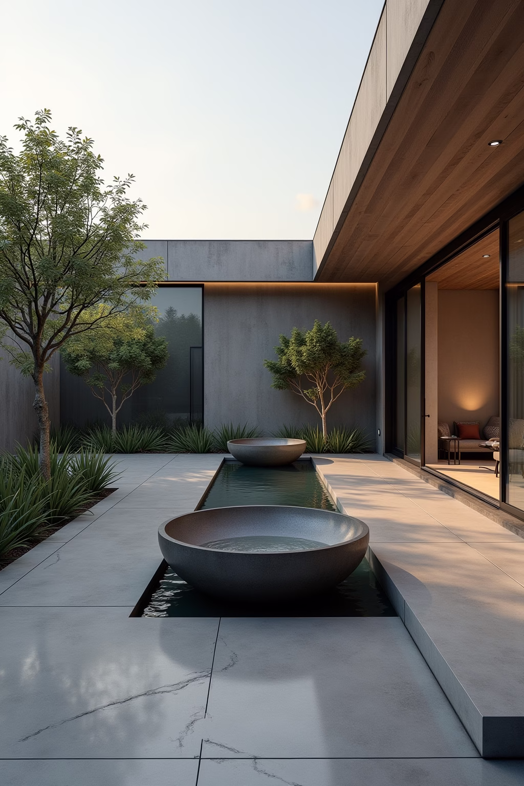 wasserbecken terrasse outline 2