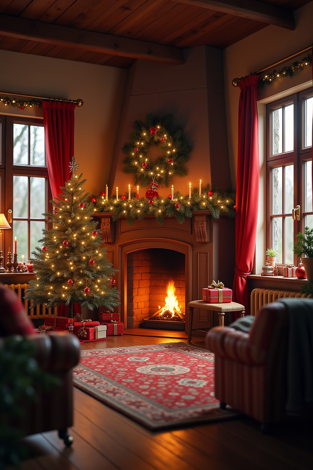 weihnachten haus dekoration outline 2