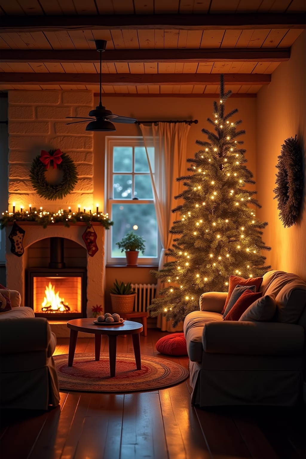 weihnachten wohnzimmer outline 1