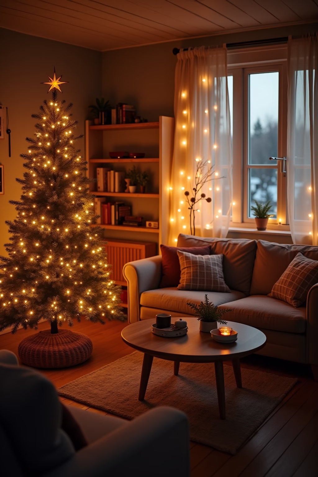 weihnachten wohnzimmer outline 2