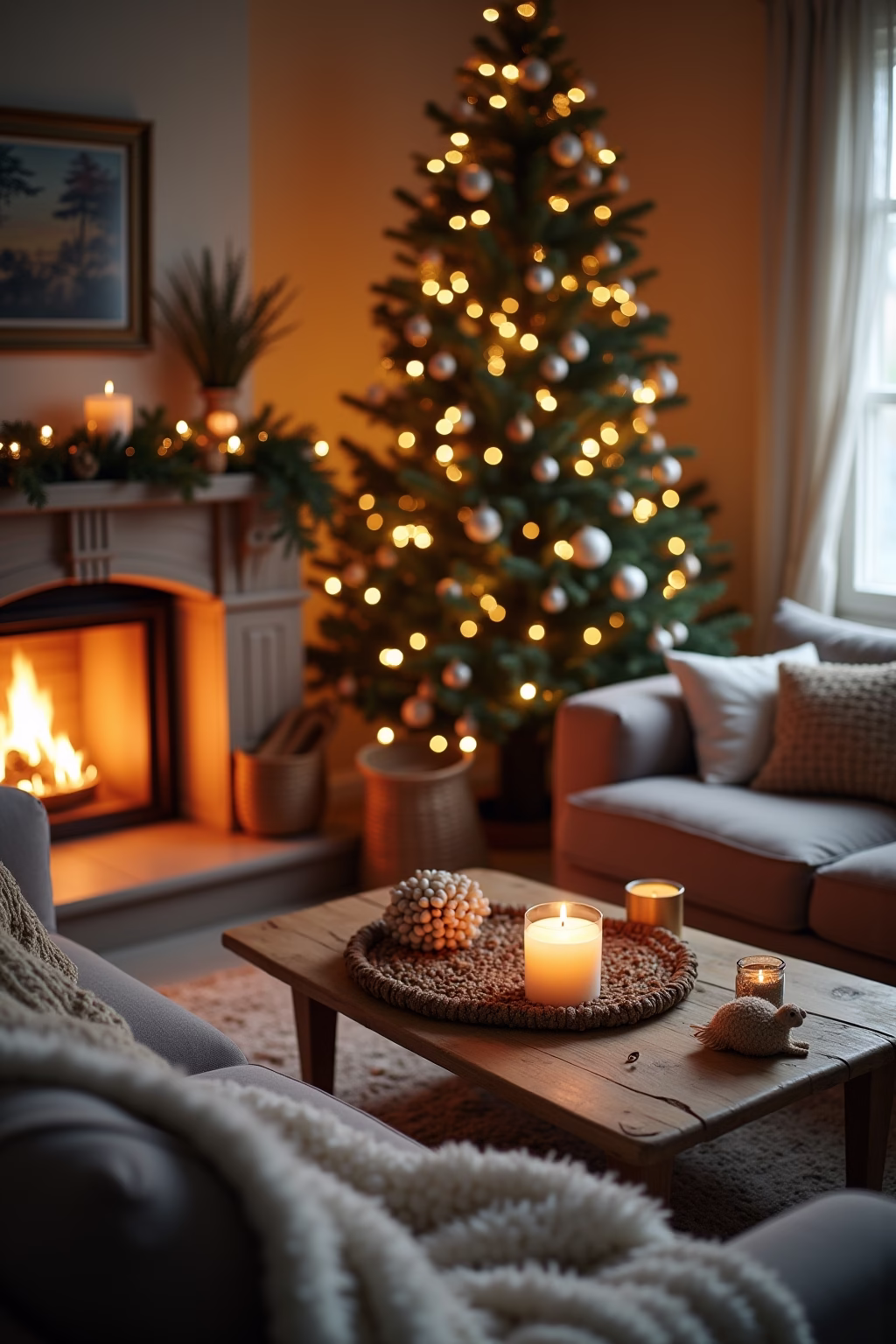 weihnachten wohnzimmer outline 6