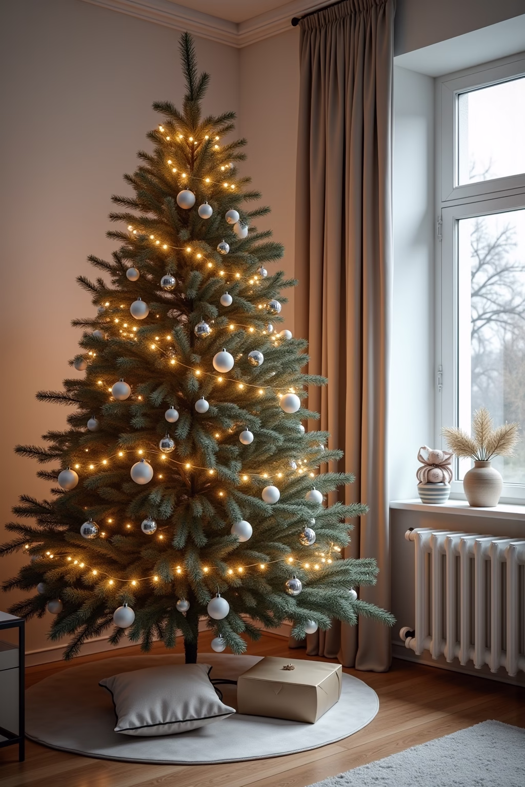 weihnachtsbaum dekoration modern outline 1