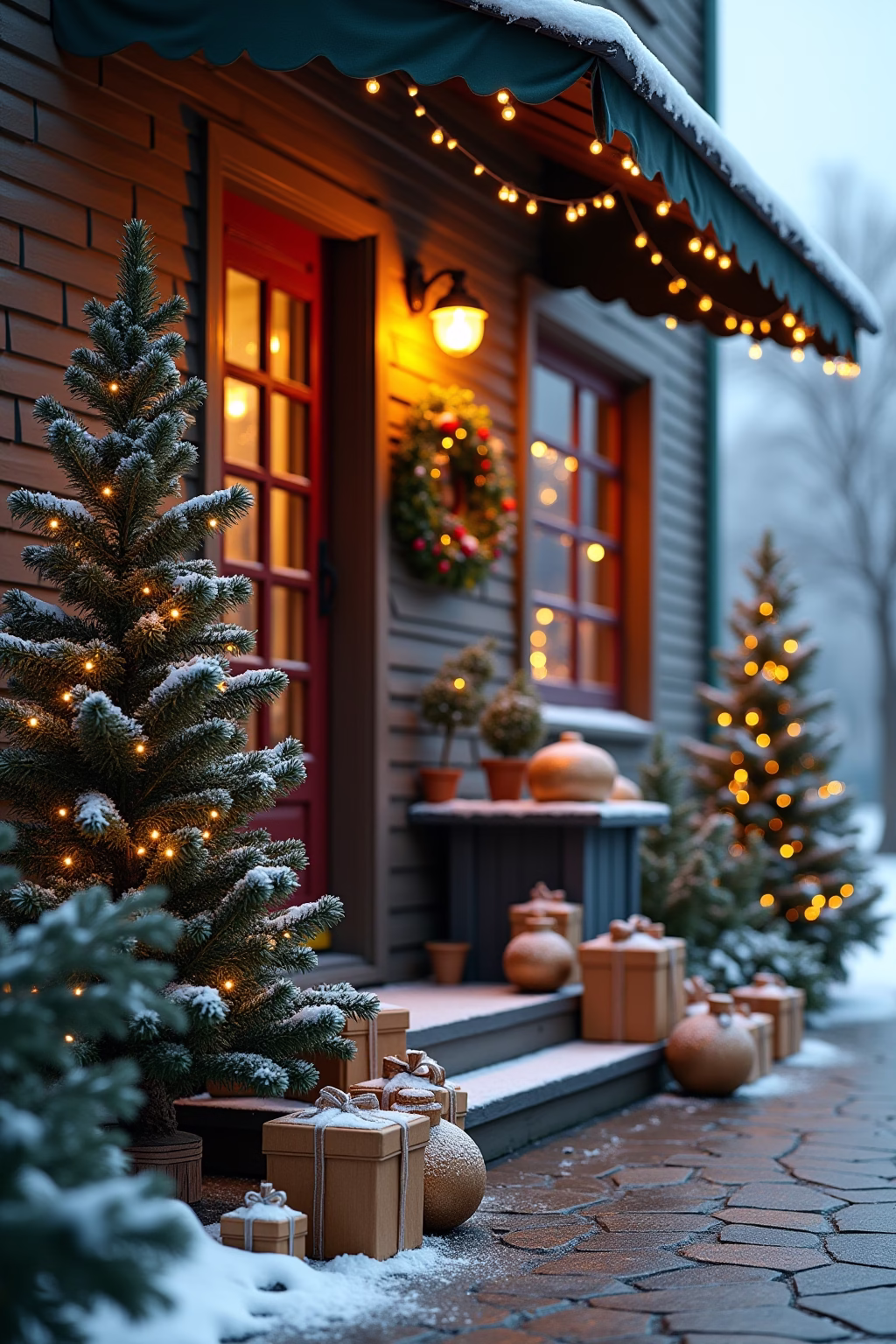 8 Weihnachtsdeko Ideen für den Eingang draußen 24 weihnachtsdeko draussen eingang outline 3