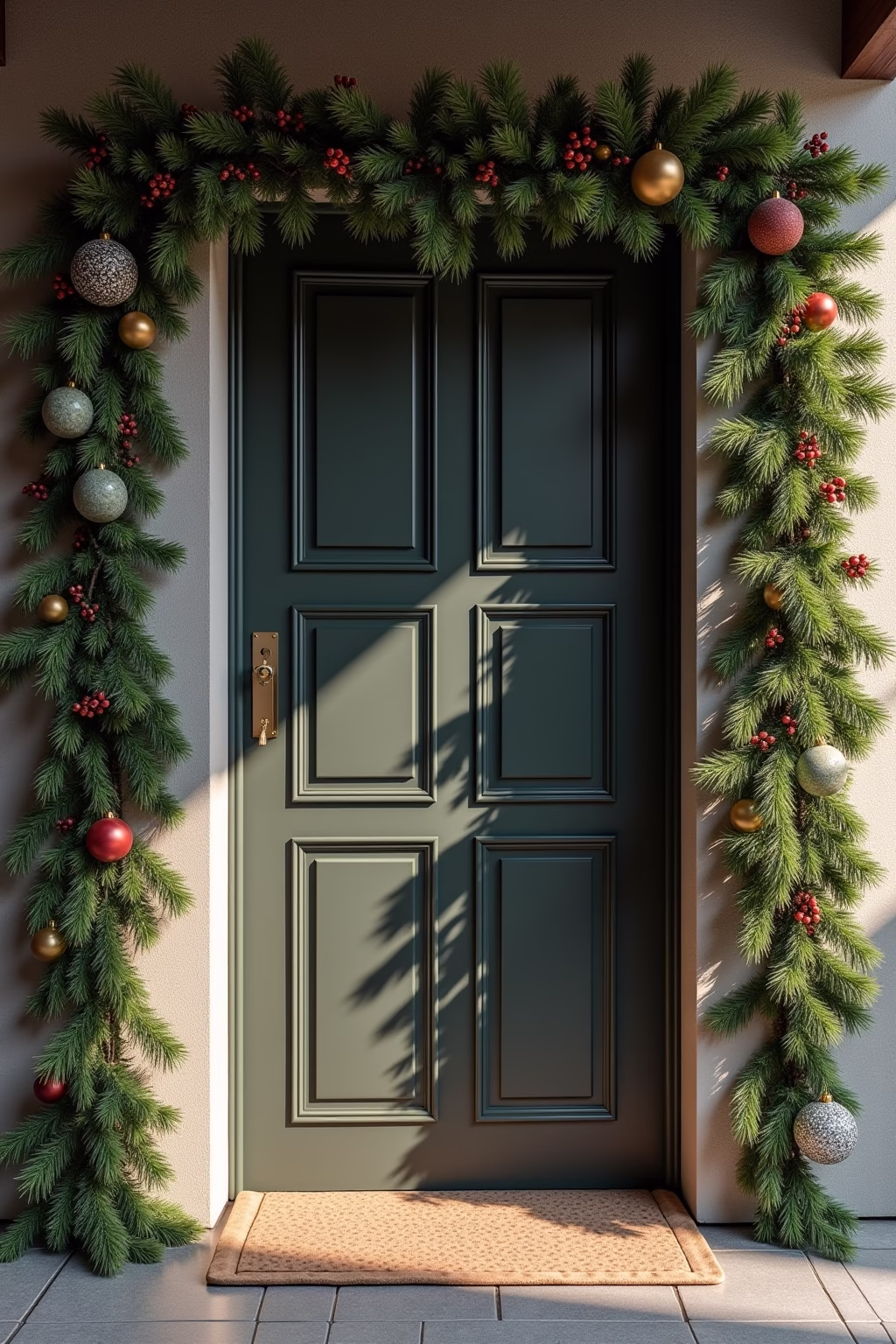 weihnachtsdeko draussen eingang outline 4