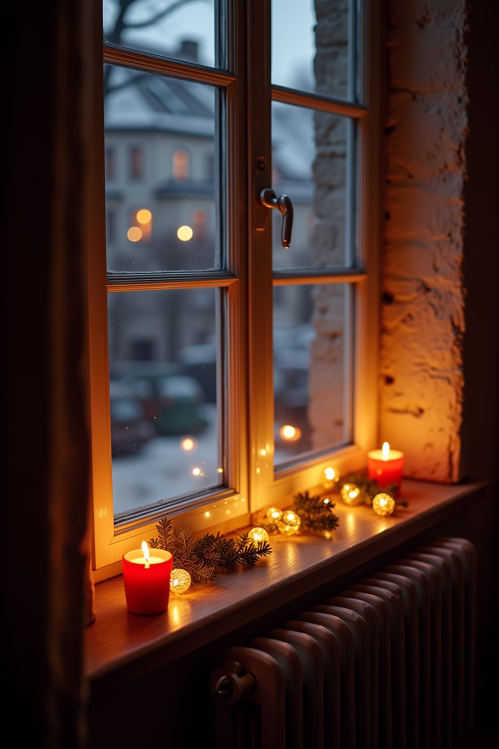 weihnachtsdeko fensterbank innen outline 1