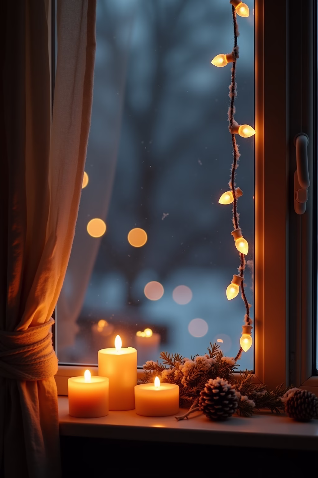 weihnachtsdeko fensterbank innen outline 2