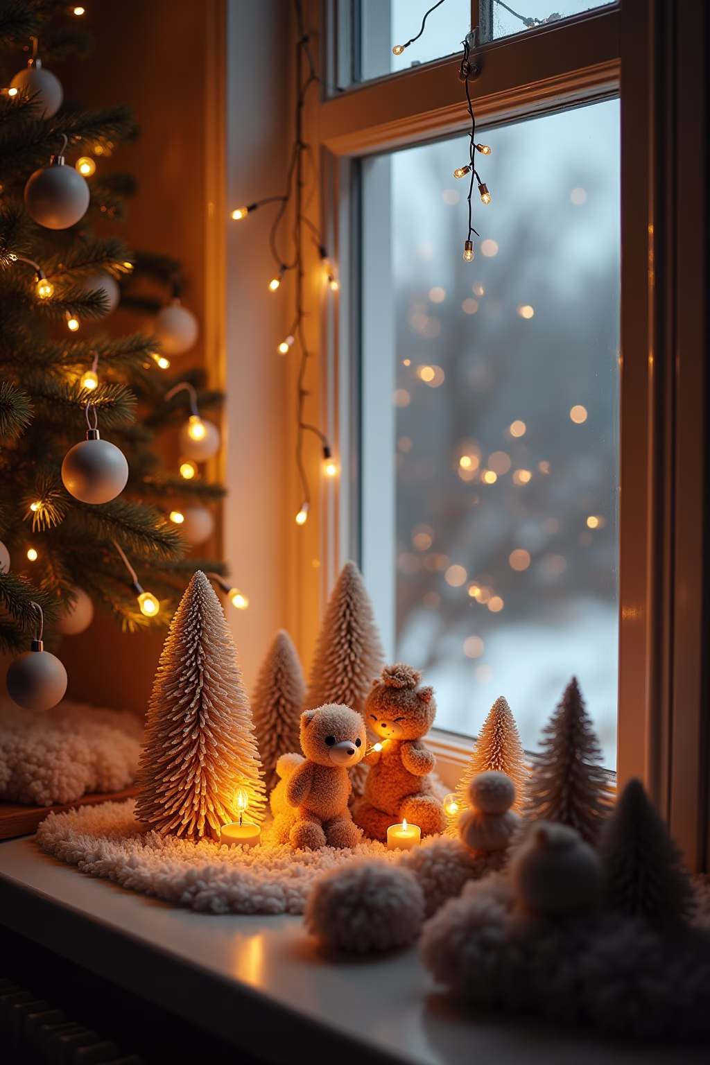 weihnachtsdeko fensterbank innen outline 7